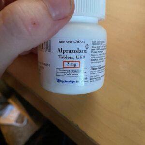 Alprazolam b707 blue bars 2mg 100 pills