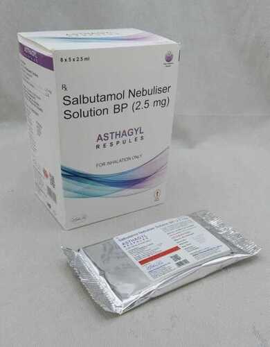 Salbutamol Nebuliser Solution - 5mg Per 2.5ml x30 Pack Size - Plastic Ampoule - POM Salbutamol Nebuliser Solution - 5mg Per 2.5ml x30 Pack Size - Plastic Ampoule - POM